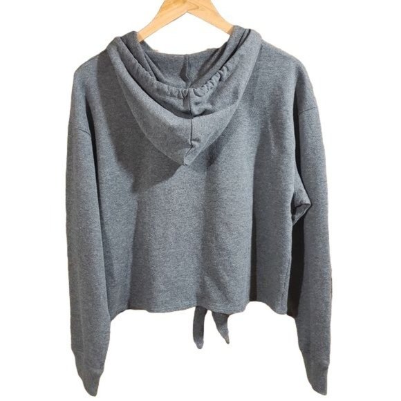 Cold Crush NWT "Strong like my coffee" graphic tie front hooded sweatshirt small - Picture 3 of 9